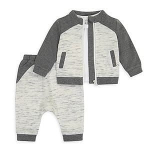 Miniclasix Baby Boy's 3-Piece Jacket, T-Shirt & Joggers Set